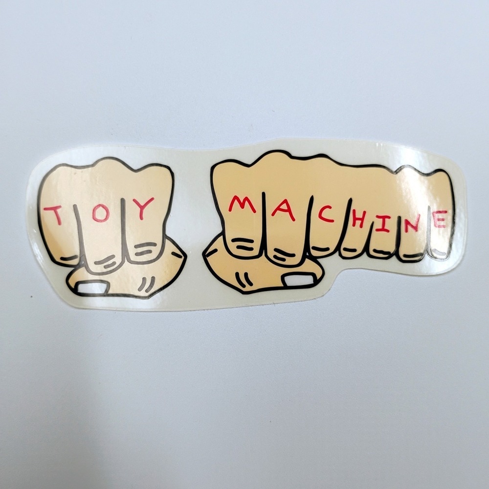 Toy Machine Skateboards Fists STICKER Vintage 1990's  Skateboarding Fuct Blunt